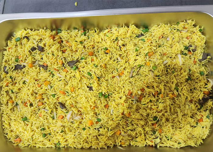 Fried Rice, Plantain and Chicken