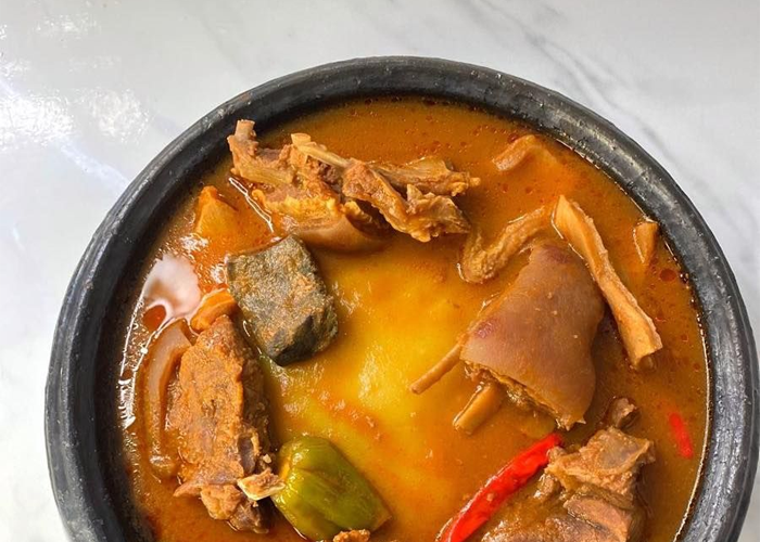 Oha Soup with Fufu and Beef