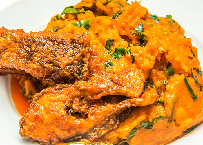 Yam Porridge with Fish